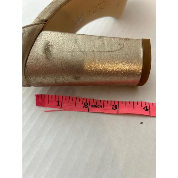 Pelle Moda size 7M 4” block heel Gold sandal - Picture 12 of 12